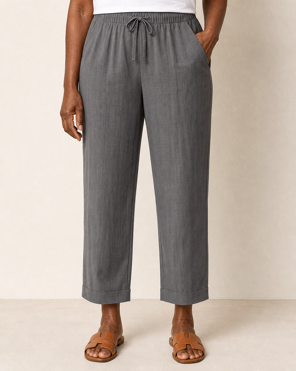 Rita | Elegant Breathable Pants — Gray