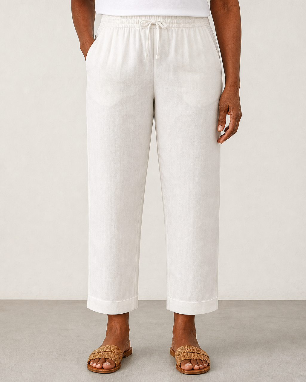 Rita | Elegant Breathable Pants — White
