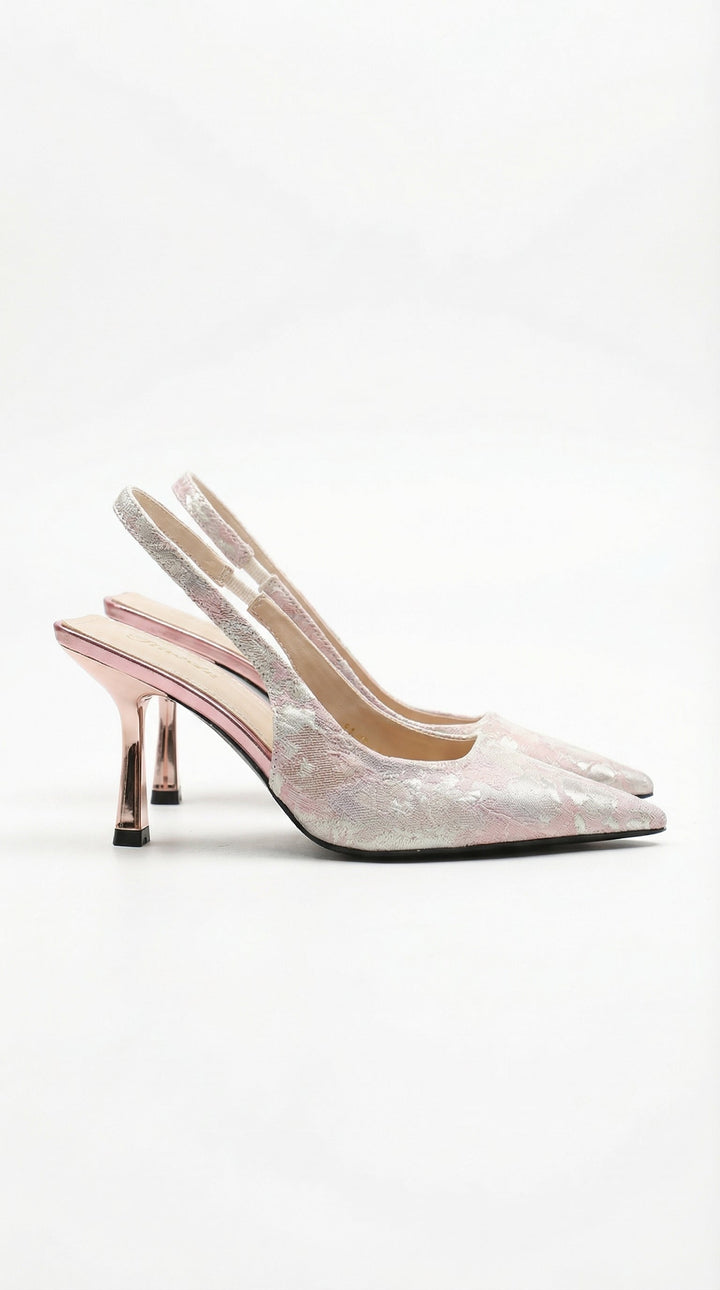 Serafina | Floral Lace Heeled Sandals