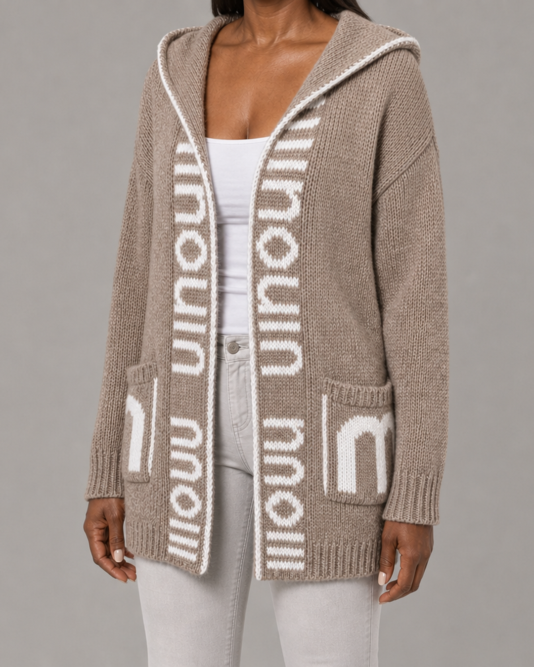 Jacqueline | Hooded Open-Front Knit Cardigan