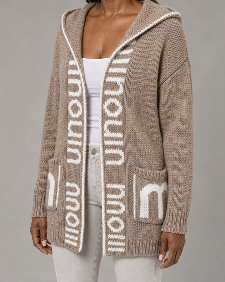 Jacqueline | Hooded Open-Front Knit Cardigan