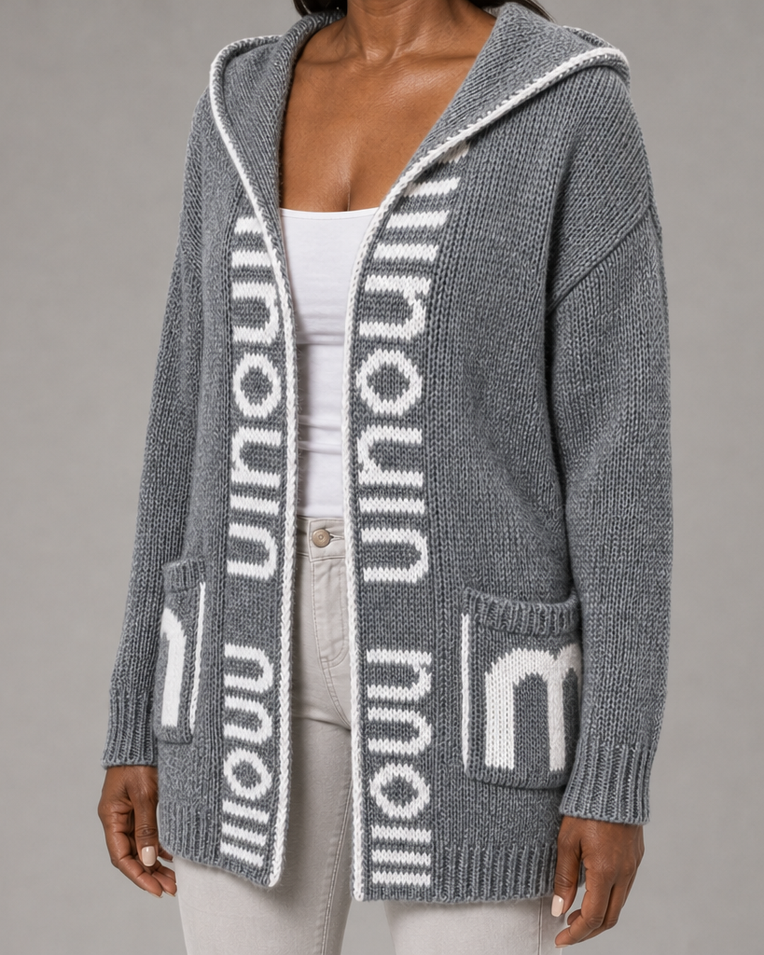 Jacqueline | Hooded Open-Front Knit Cardigan