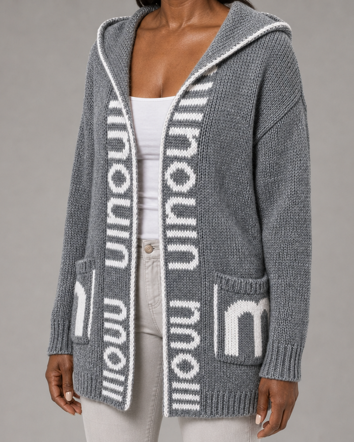 Jacqueline | Hooded Open-Front Knit Cardigan