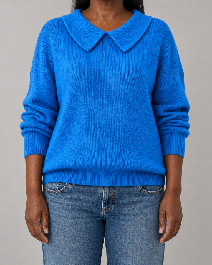 Rosewyn | Royal Blue Peter Pan Collar Sweater
