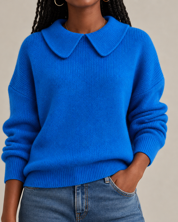 Rosewyn | Royal Blue Peter Pan Collar Sweater