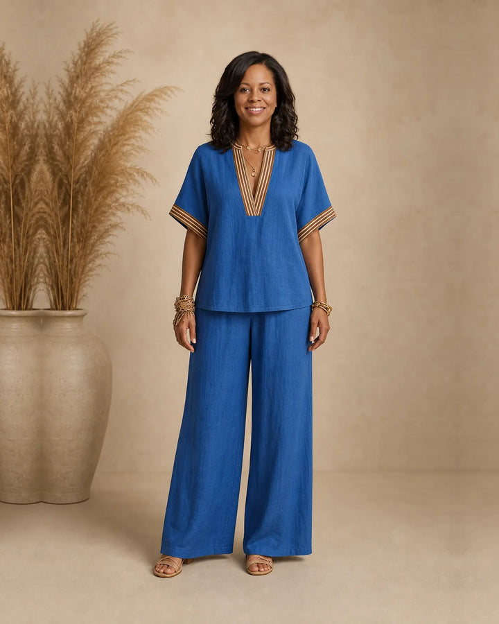 Marisa | Textured Top & Wide-Leg Set