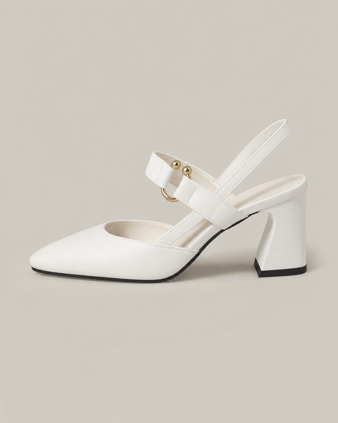 Ruth | Low Heel Back Strap Pumps