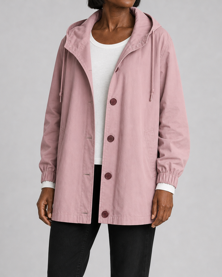 Elaine | Hooded Relaxed-Fit Long Trench Coat