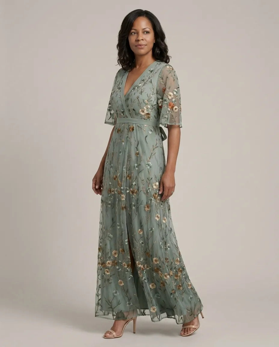 Samantha | Halter Bloom Flow Maxi Dress