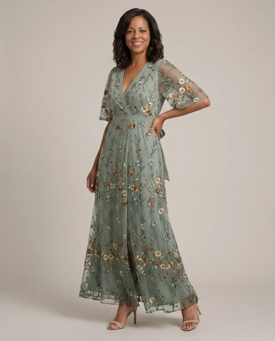 Samantha | Halter Bloom Flow Maxi Dress