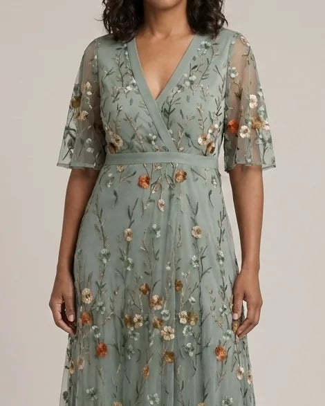 Samantha | Halter Bloom Flow Maxi Dress