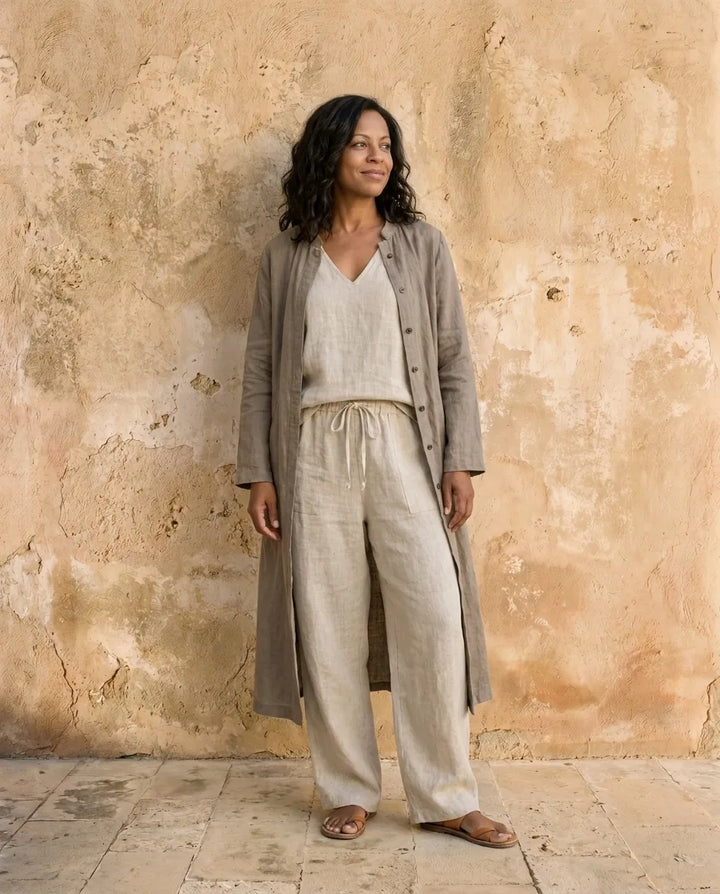 Camille | Relaxed Linen Blend Three-Piece Set
