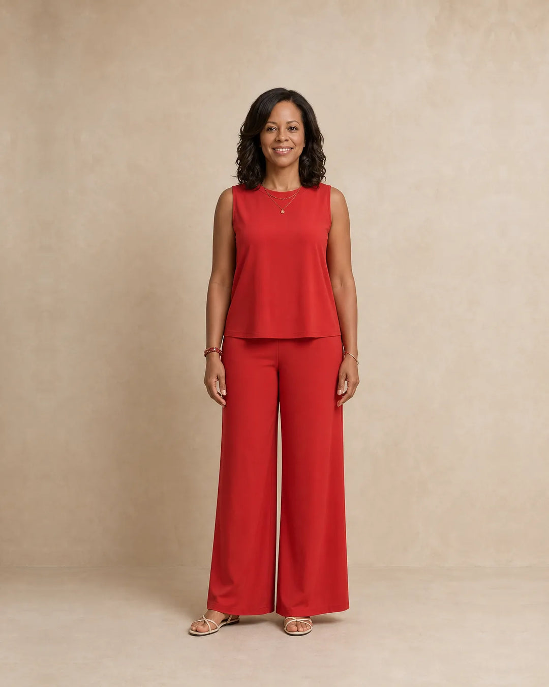 Cierra | Sleeveless Top & Wide-Leg Trouser Set