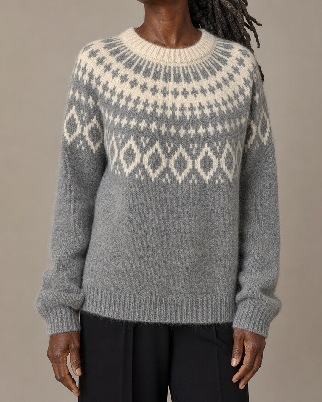 Ida | Blue Vintage Fair Isle Pullover