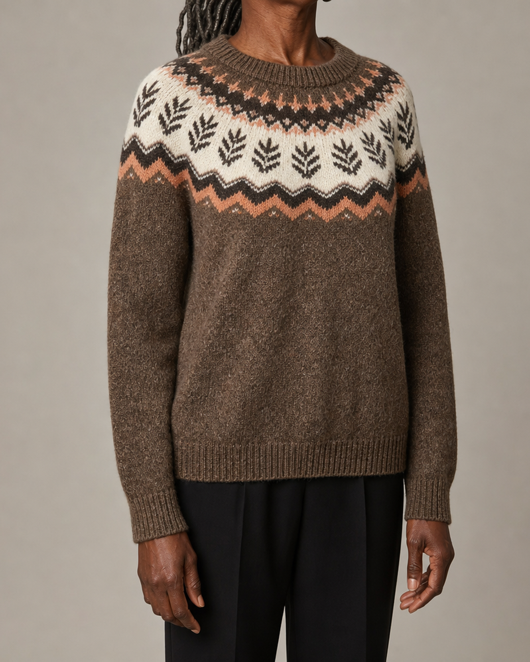 Lorraine | Apricot Vintage Fair Isle Pullover