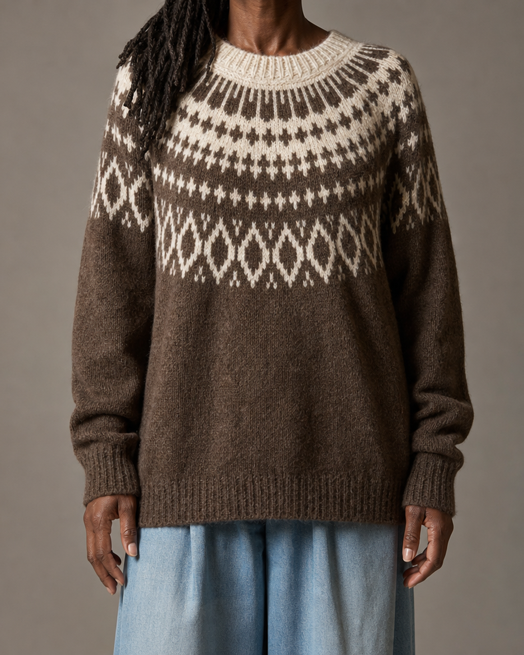 Rosalind | Caramel Vintage Fair Isle Pullover