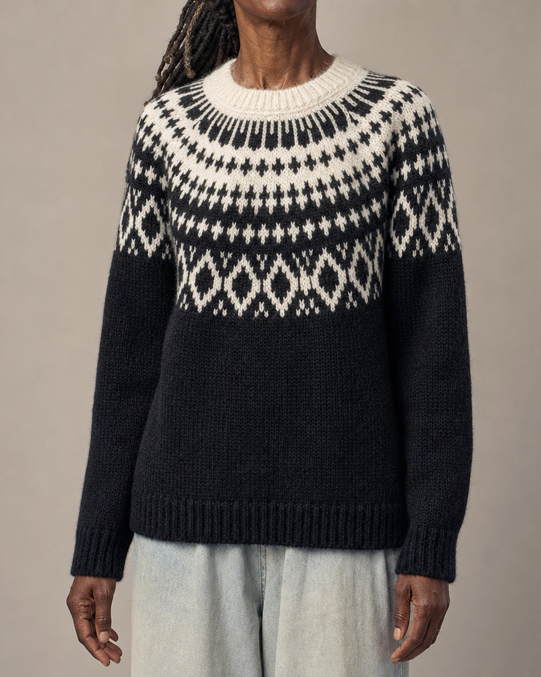 Sylvia | Grey Ii Vintage Fair Isle Pullover