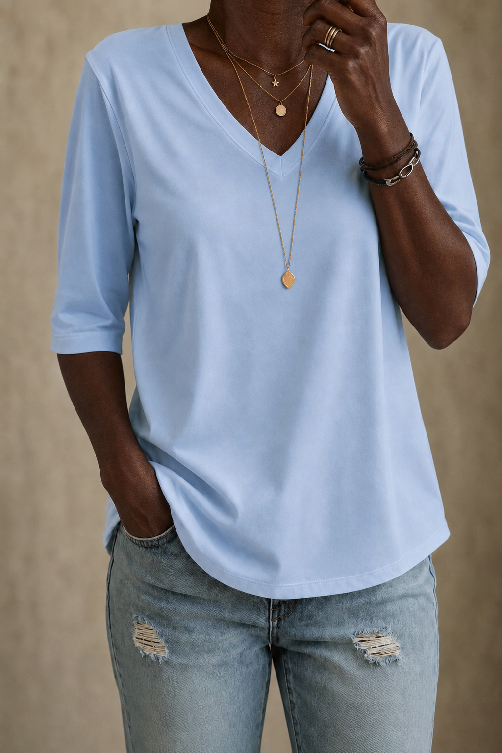 Serena | Classic V-Neck Tee