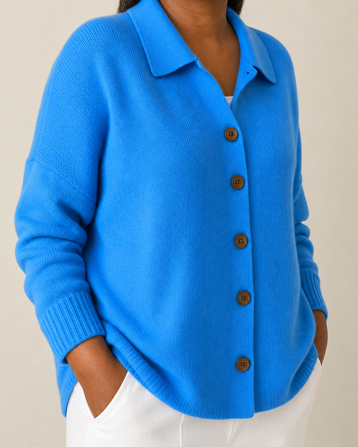 Sienna | Elegant Button Collar Cardigan