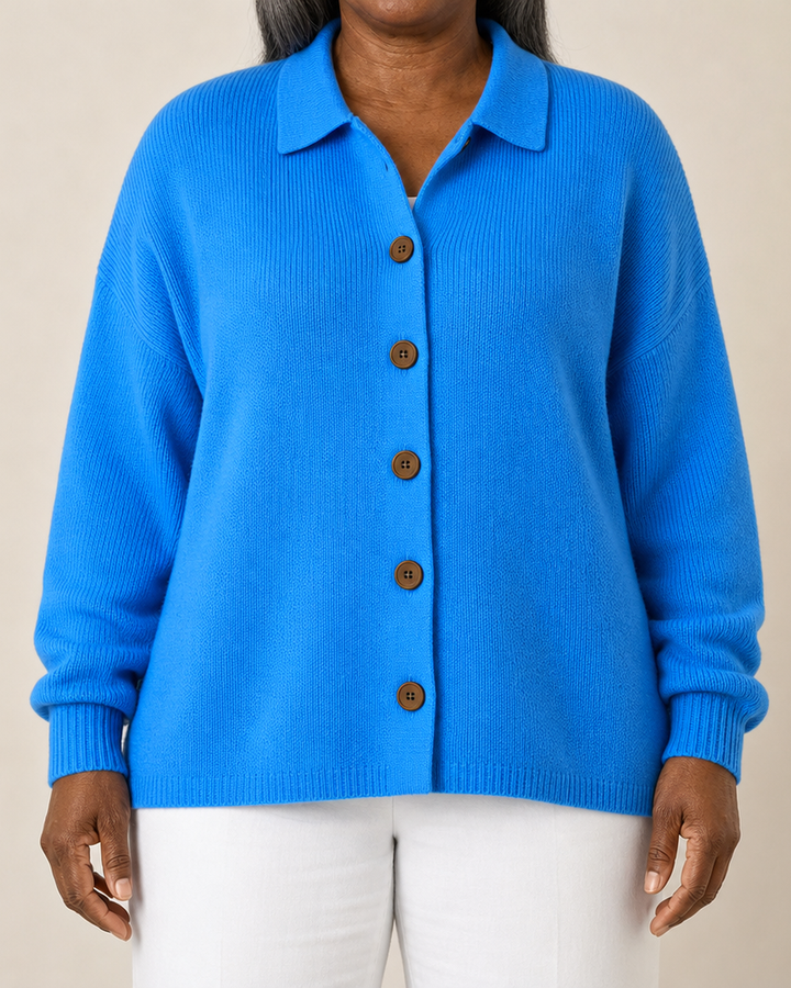 Sienna | Elegant Button Collar Cardigan