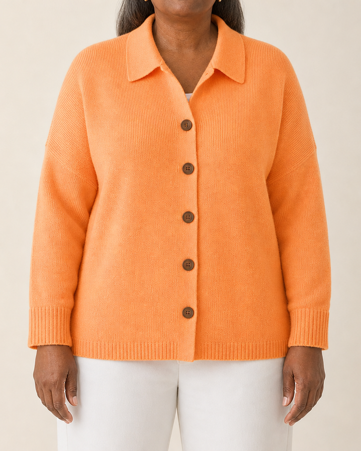 Sienna | Elegant Button Collar Cardigan