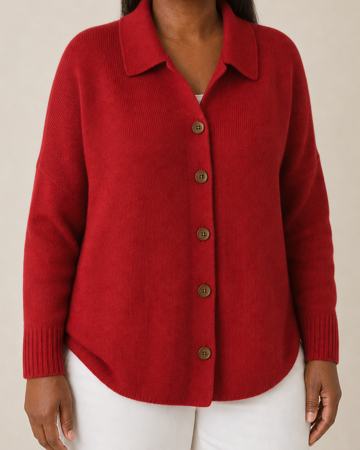 Sienna | Elegant Button Collar Cardigan