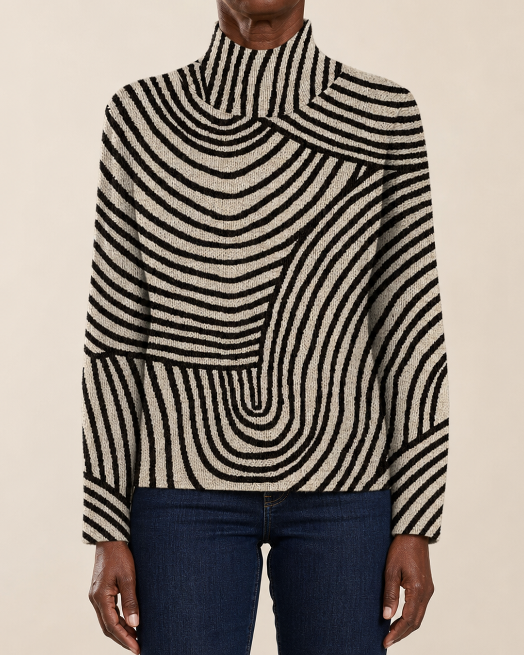 Trudy | Hand-Drawn Line Turtleneck