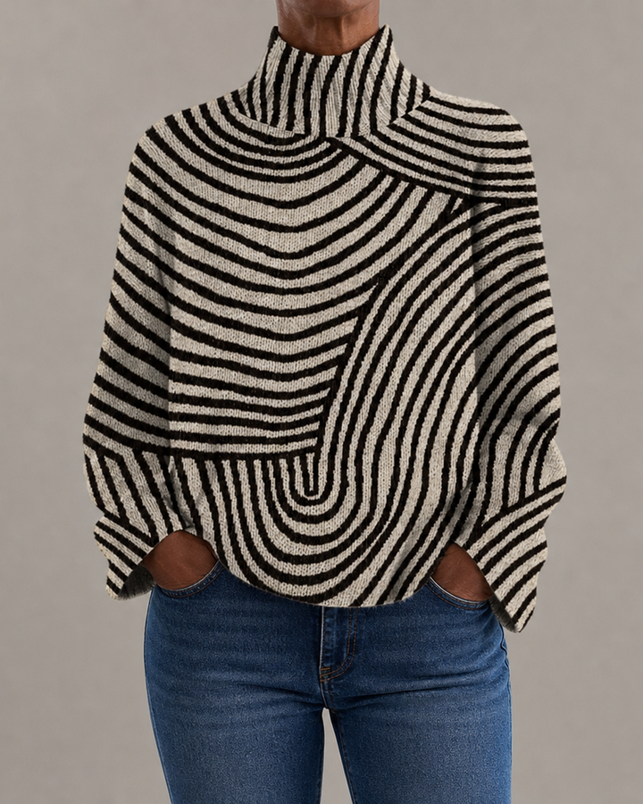 Sienna | Hand-Drawn Line Turtleneck