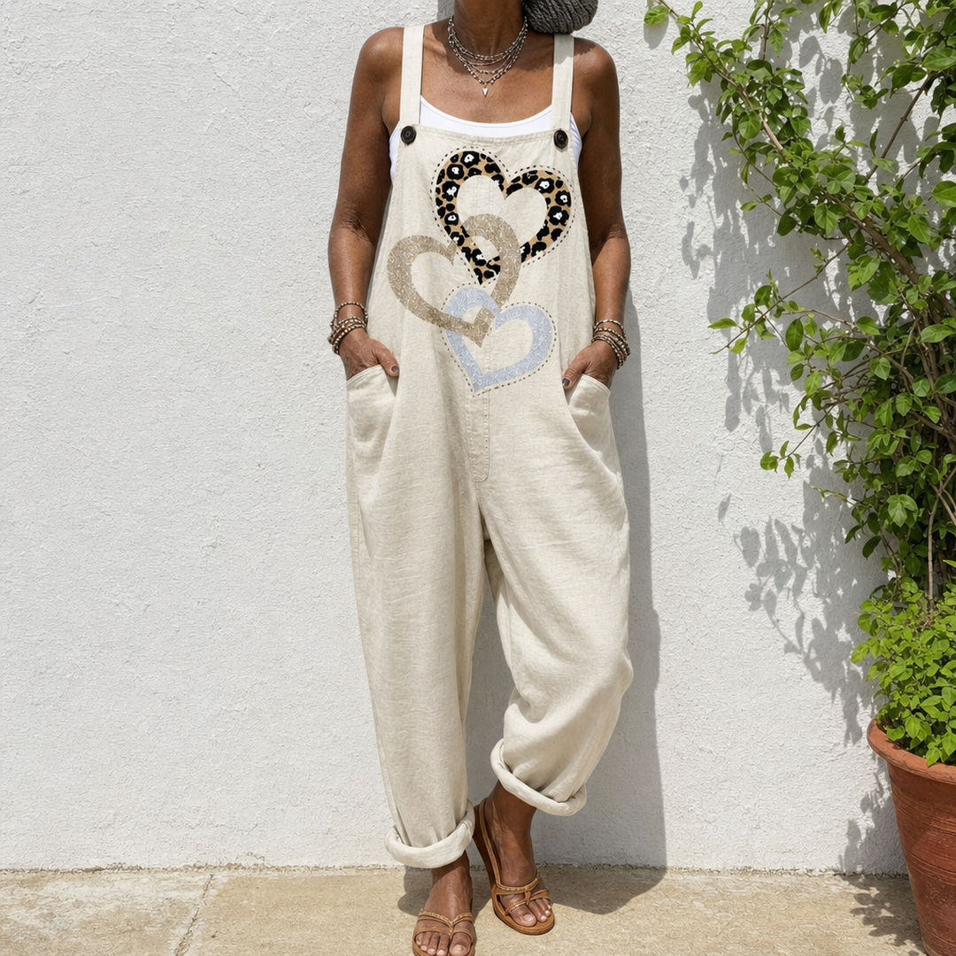 Octavia | Leopard Heart Overalls