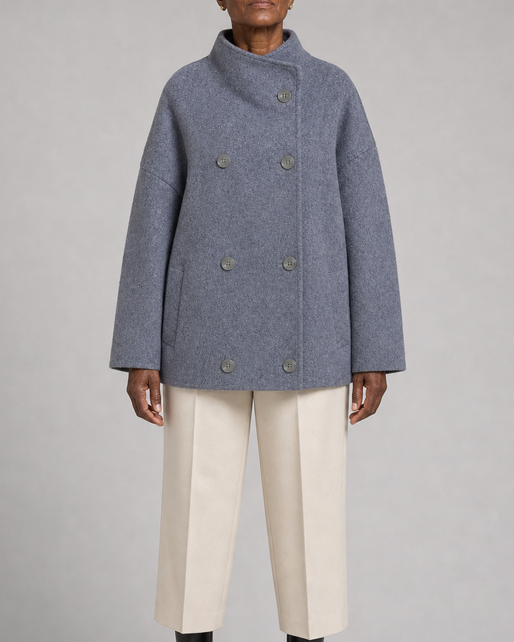 Mabinty | Stand Collar Pea Coat