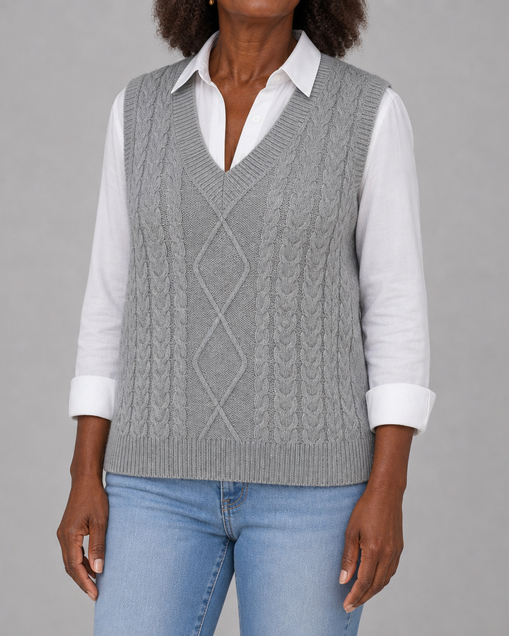 Sweater vest met V-hals