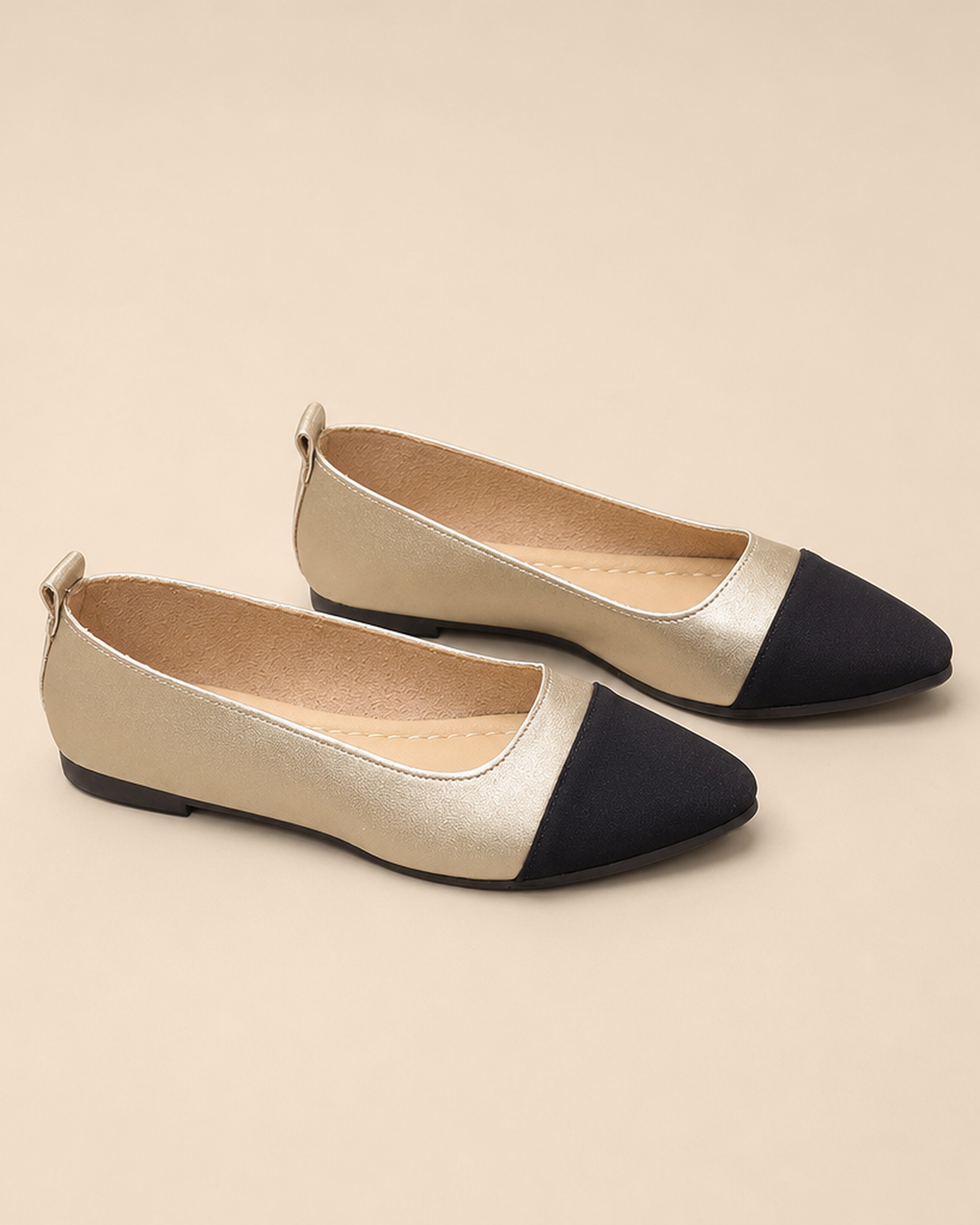 Hilda | Two-Tone Pointed Ballet Flats