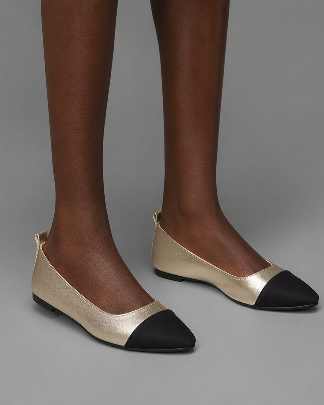 Hilda | Two-Tone Pointed Ballet Flats