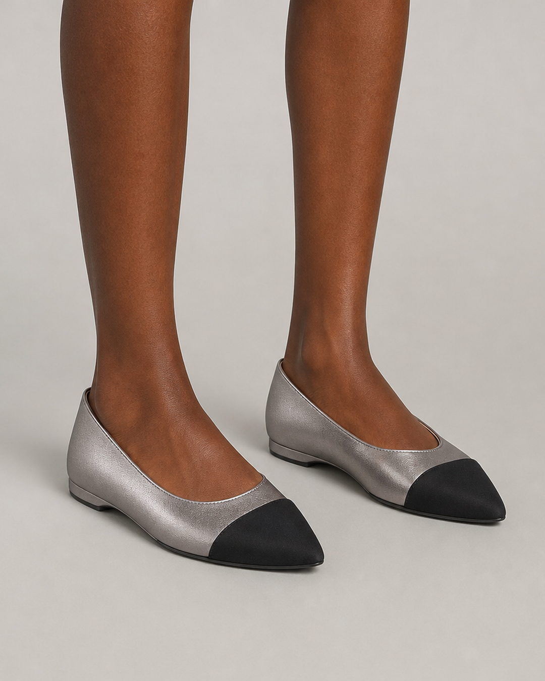 Hilda | Two-Tone Pointed Ballet Flats