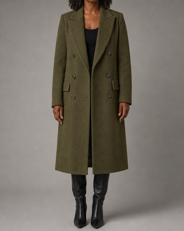 Tailored | Double-Breasted Longline Blazer Coat for Women