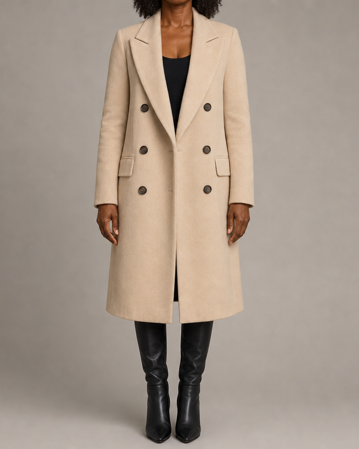 Tailored | Double-Breasted Longline Blazer Coat for Women