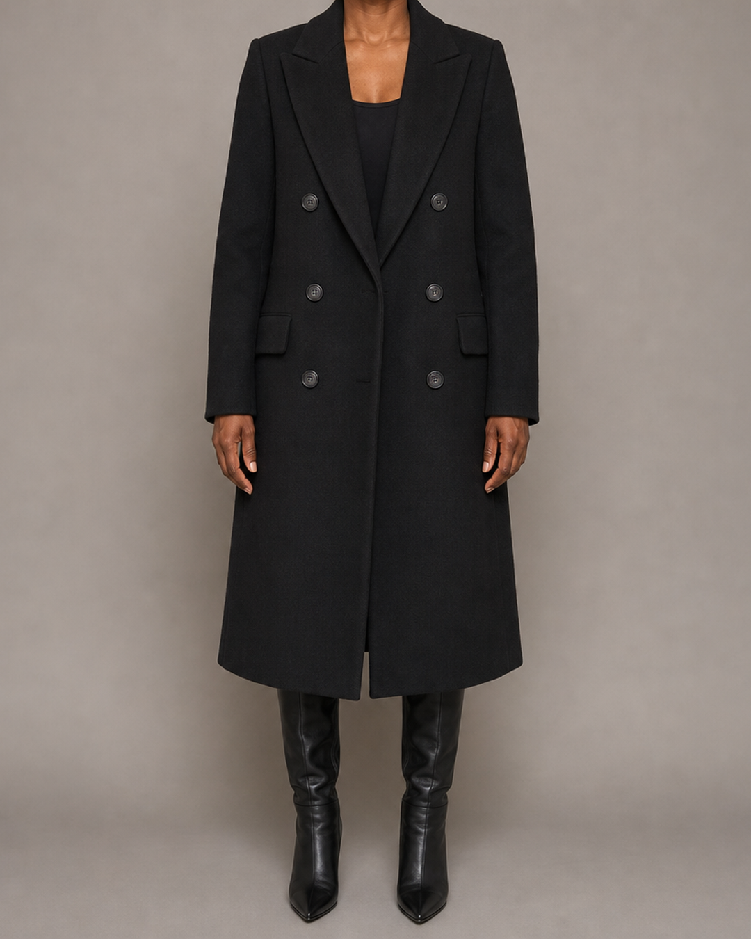 Tailored | Double-Breasted Longline Blazer Coat for Women