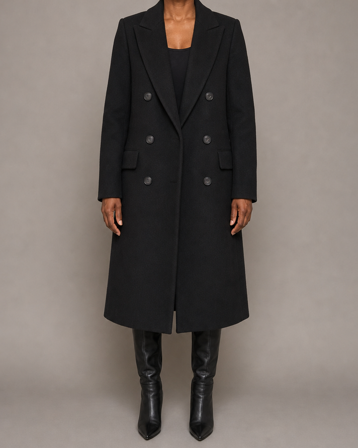 Tailored | Double-Breasted Longline Blazer Coat for Women