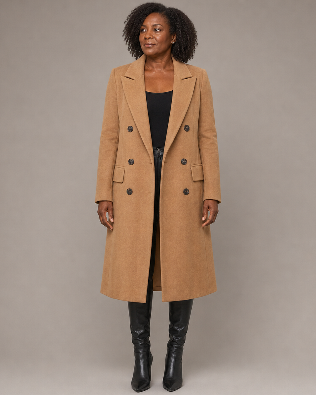 Tailored | Double-Breasted Longline Blazer Coat for Women