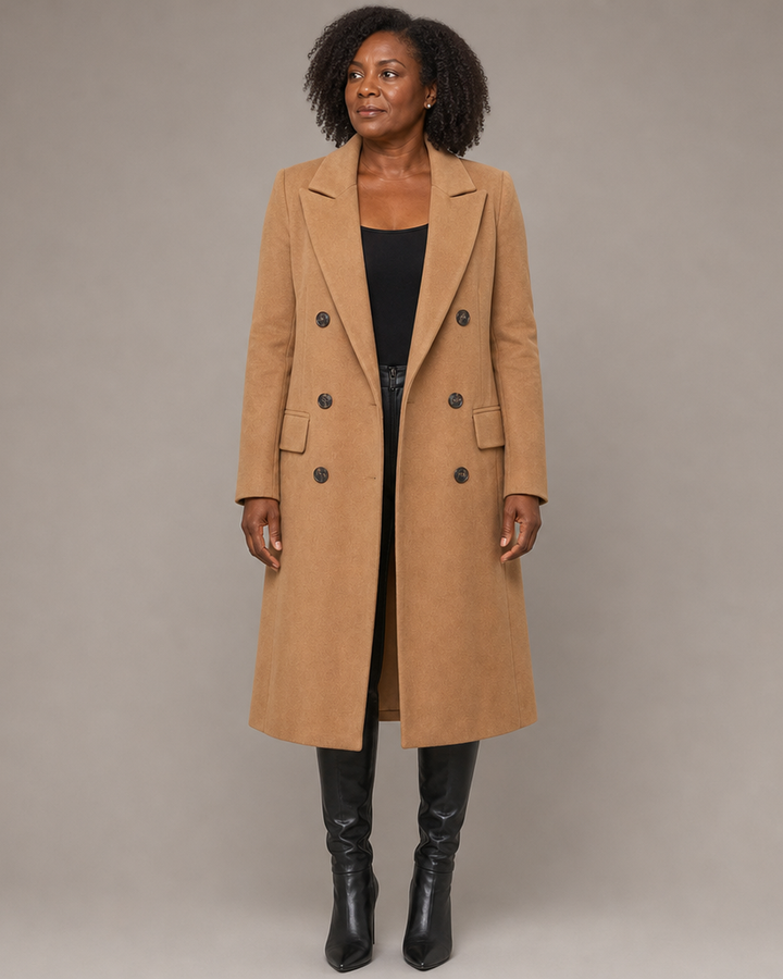 Tailored | Double-Breasted Longline Blazer Coat for Women