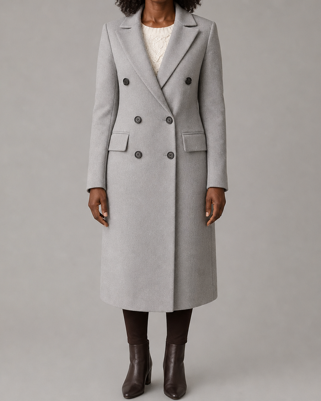 Tailored | Double-Breasted Longline Blazer Coat for Women