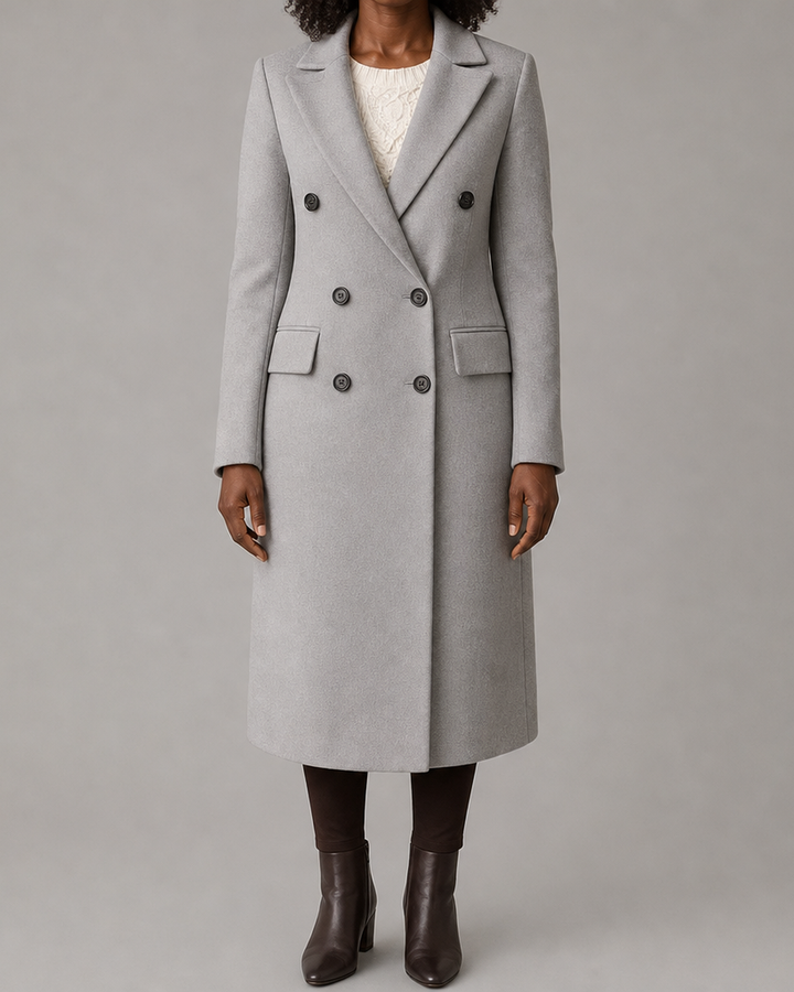 Tailored | Double-Breasted Longline Blazer Coat for Women