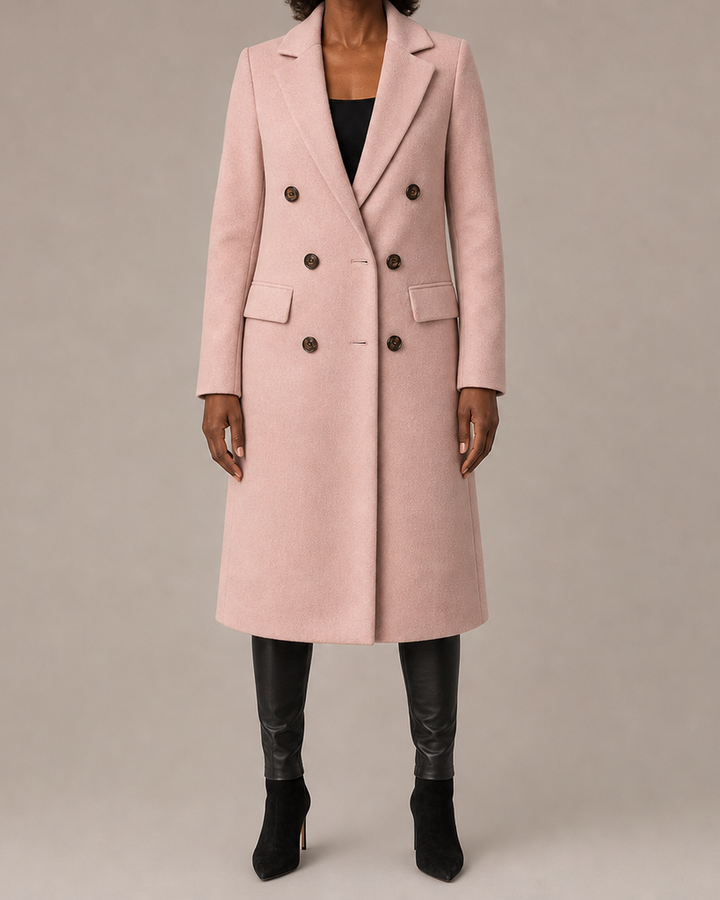 Tailored | Double-Breasted Longline Blazer Coat for Women