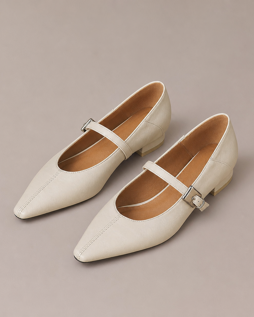 Kathryn | Pointed-Toe Mary Jane Flats
