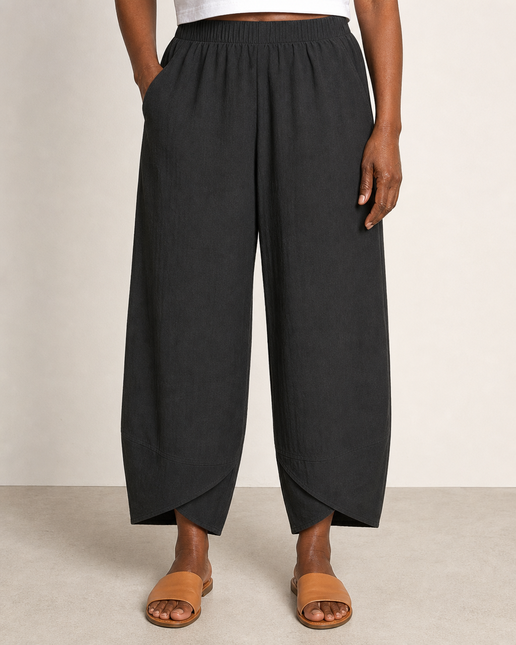 Tarni | Chic Breathable Summer Pants — Black