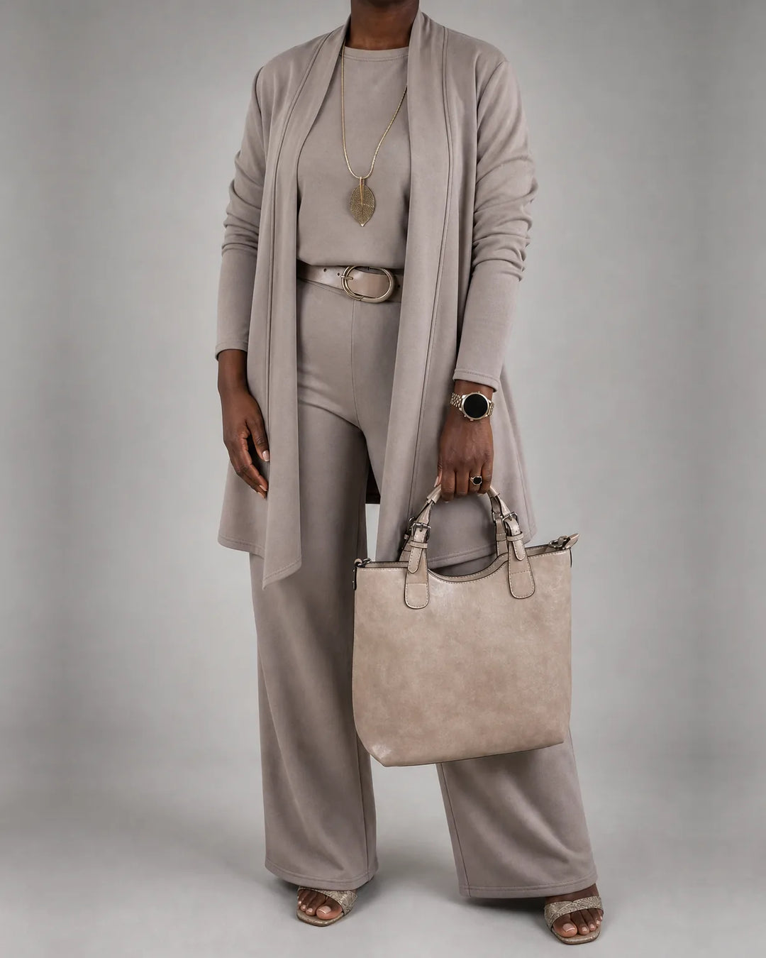 Tamia | Three-Piece Knit Cardigan Set
