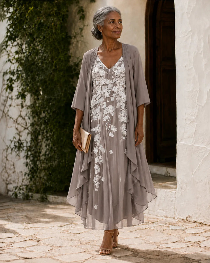 Marcella | Floral Embellished Two-Piece Set