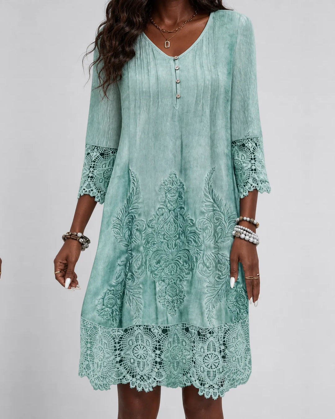 Odette | Lace Cocktail Midi Dress