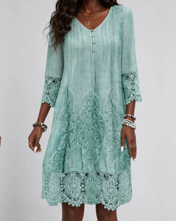 Odette | Lace Cocktail Midi Dress