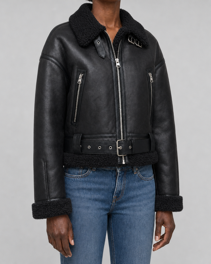 Ethel | Cropped Aviator Bomber Jacket